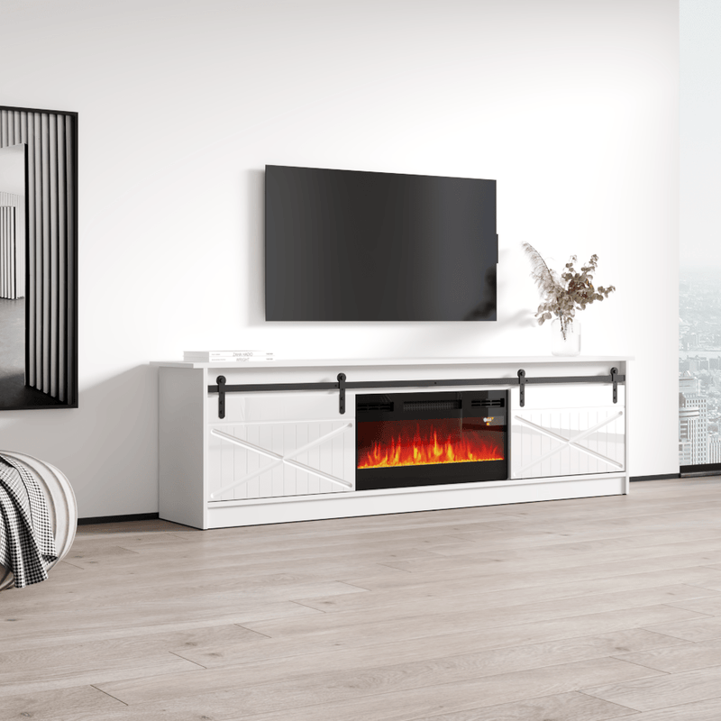 Granero BL-EF Electric Fireplace 79" TV Stand - Meble Furniture