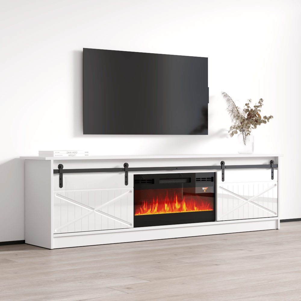 Granero BL-EF Electric Fireplace 79" TV Stand - Meble Furniture