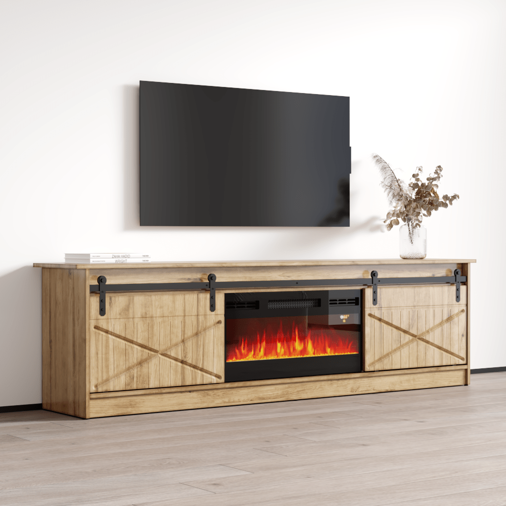 Granero BL-EF Electric Fireplace 79" TV Stand - Meble Furniture