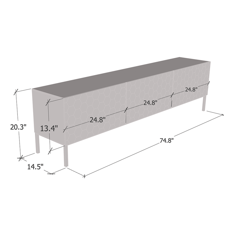 Hexa 01 75" TV Stand - Meble Furniture