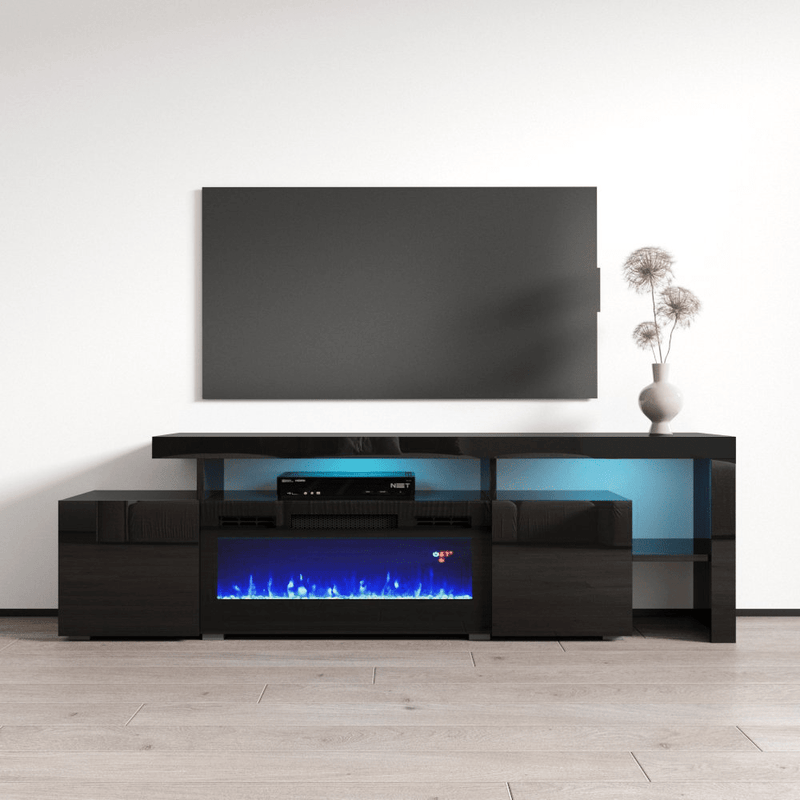 Inferno BL-EF Electric Fireplace 73" TV Stand - Meble Furniture