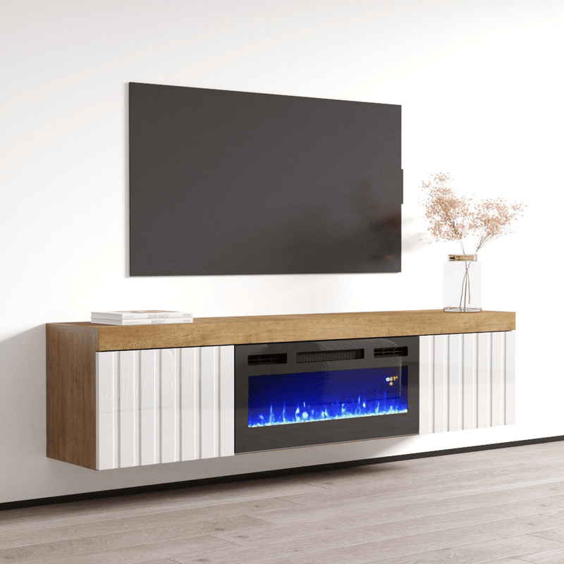 Knoxville BL-EF Electric Fireplace 71" TV Stand - Meble Furniture