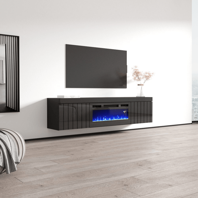 Knoxville BL-EF Electric Fireplace 71" TV Stand - Meble Furniture