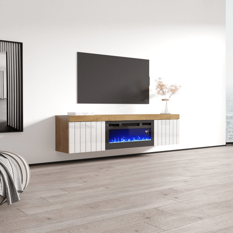 Knoxville BL-EF Electric Fireplace 71" TV Stand - Meble Furniture