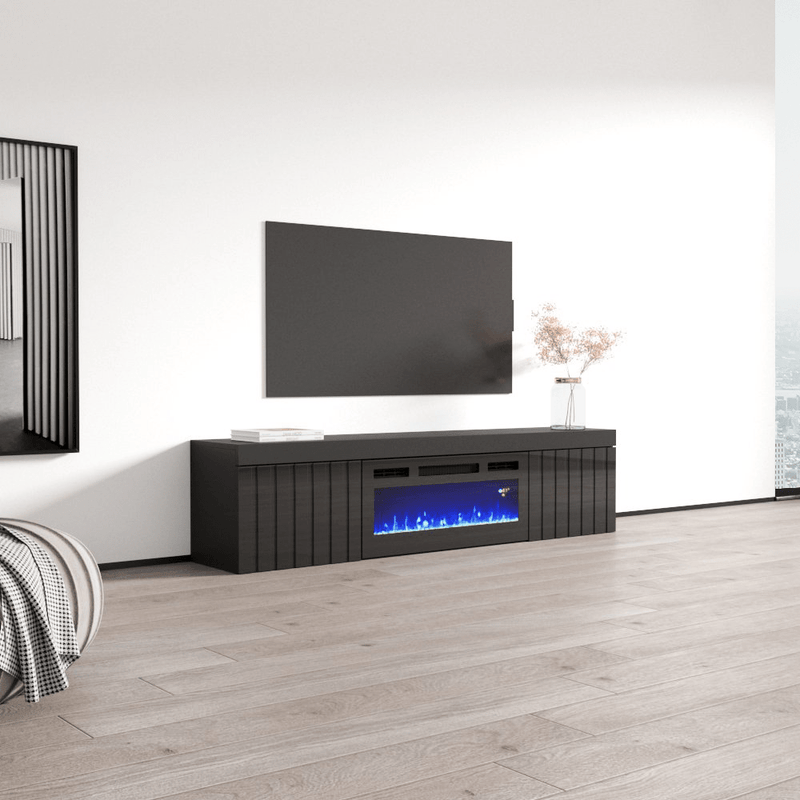 Knoxville BL-EF Electric Fireplace 71" TV Stand - Meble Furniture
