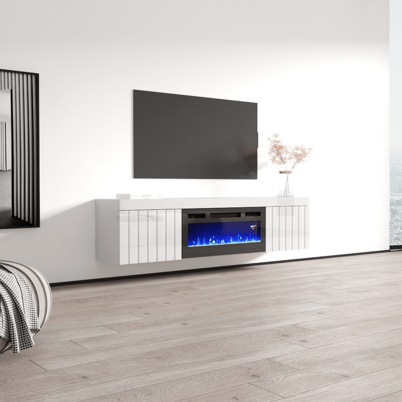 Knoxville BL-EF Electric Fireplace 71" TV Stand - Meble Furniture