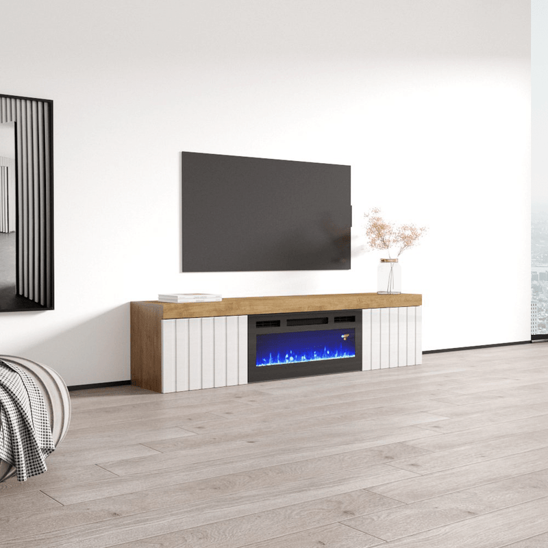 Knoxville BL-EF Electric Fireplace 71" TV Stand - Meble Furniture
