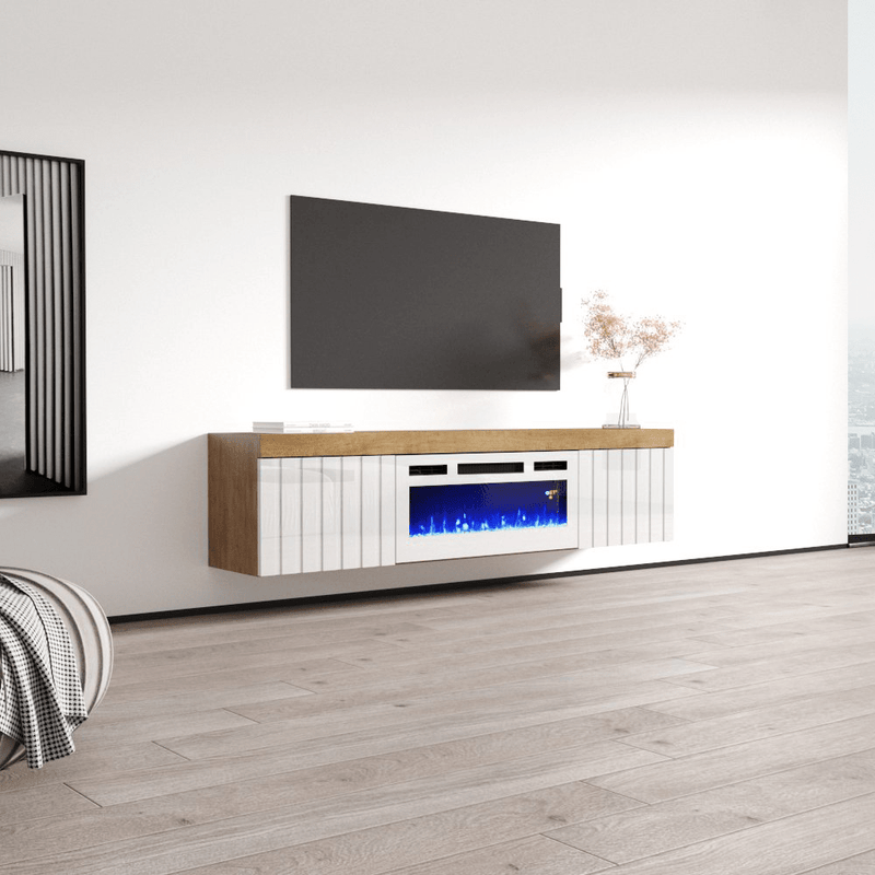 Knoxville WH-EF Electric Fireplace 71" TV Stand - Meble Furniture