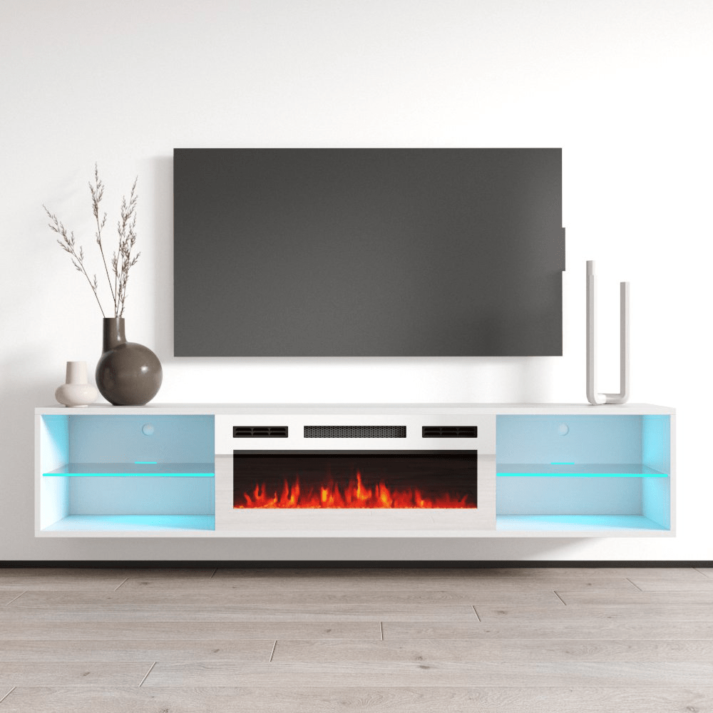 Lima WH-EF Floating Fireplace TV Stand - Meble Furniture