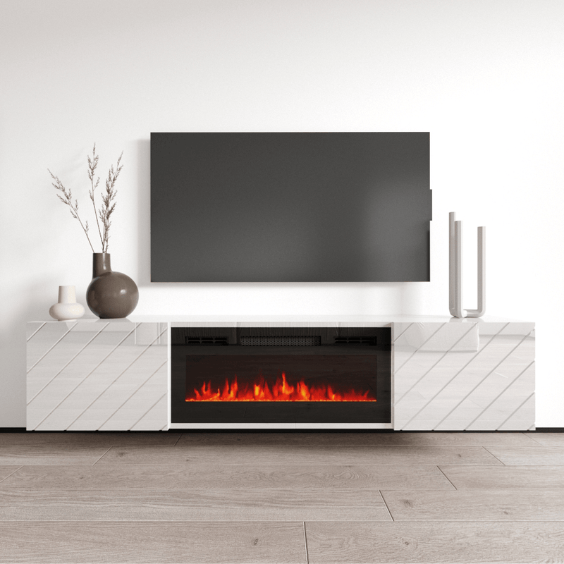 Luxe EF Wall Mounted Electric Fireplace 72" TV Stand - Meble Furniture