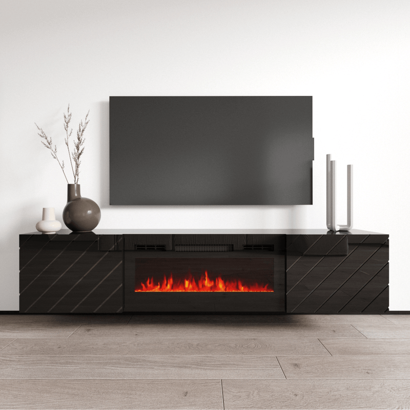 Luxe EF Wall Mounted Electric Fireplace 72" TV Stand - Meble Furniture