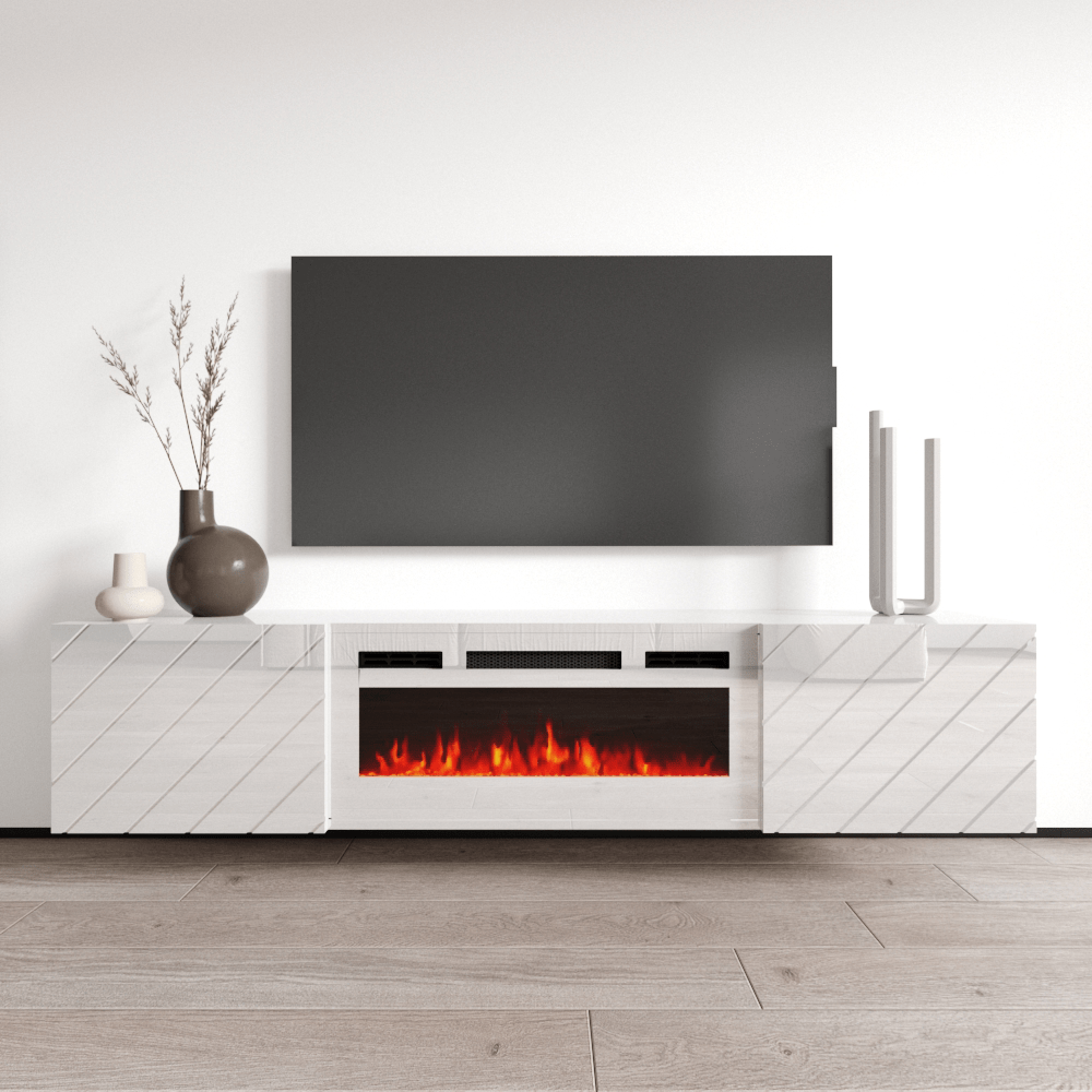 Luxe WH-EF Wall Mounted Electric Fireplace 72" TV Stand - Meble Furniture