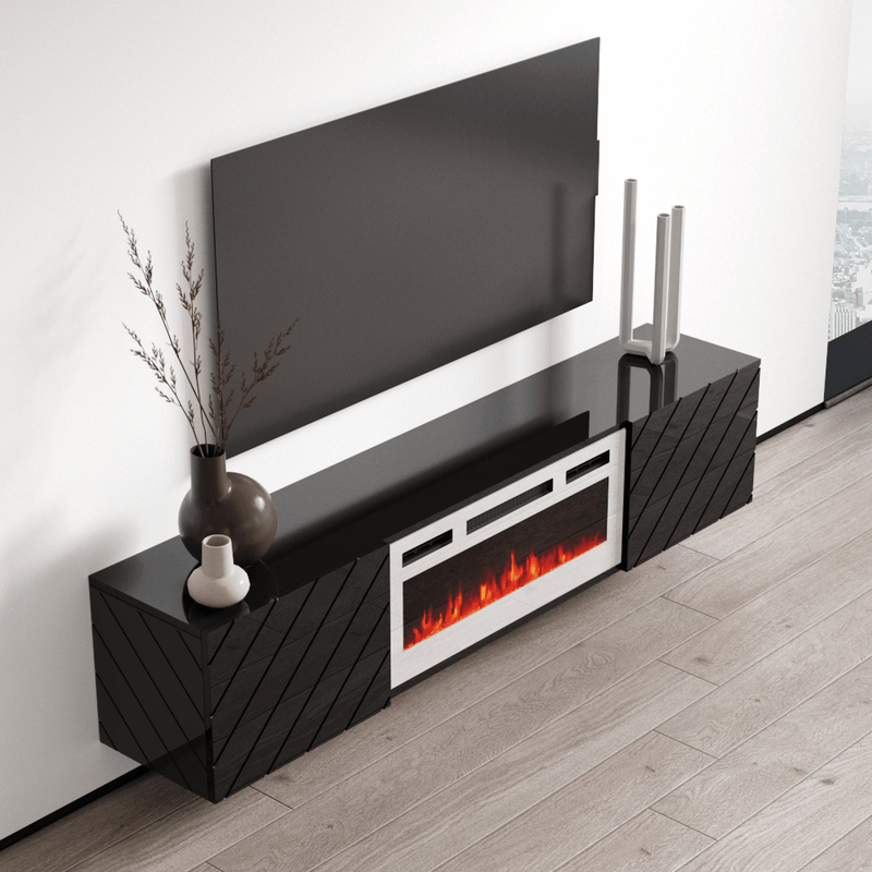 Luxe WH-EF Wall Mounted Electric Fireplace 72" TV Stand - Meble Furniture