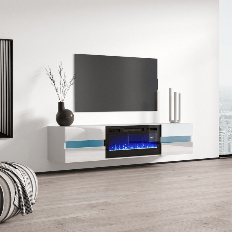 Metro EF Wall Mounted Electric Fireplace 72" TV Stand - Meble Furniture