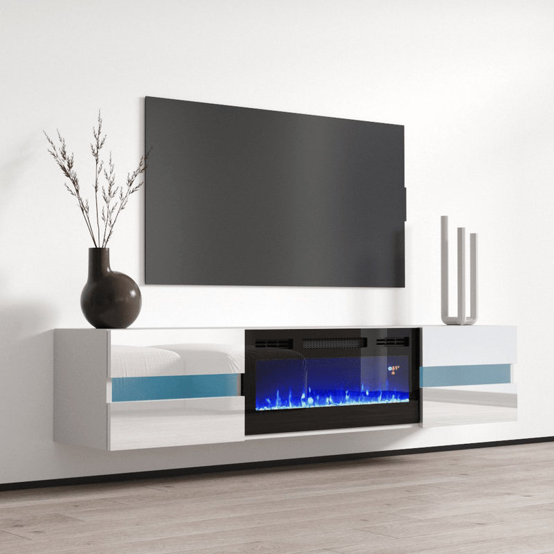 Metro EF Wall Mounted Electric Fireplace 72" TV Stand - Meble Furniture