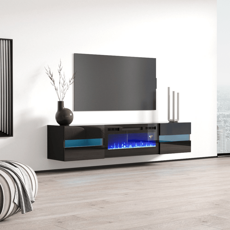 Metro EF Wall Mounted Electric Fireplace 72" TV Stand - Meble Furniture