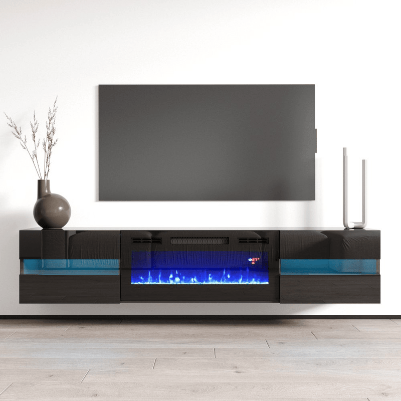 Metro EF Wall Mounted Electric Fireplace 72" TV Stand - Meble Furniture