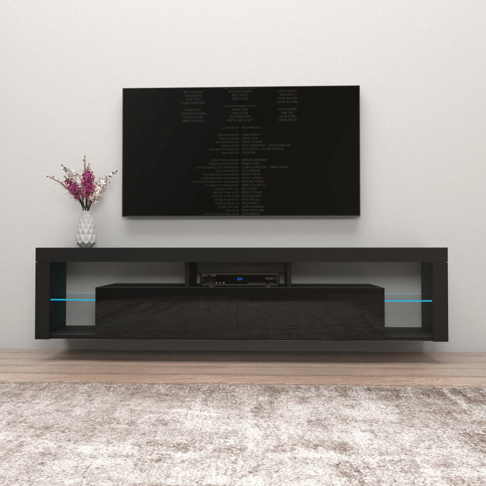 Milano 200 Wall Mounted Floating 79" TV Stand - Meble Furniture