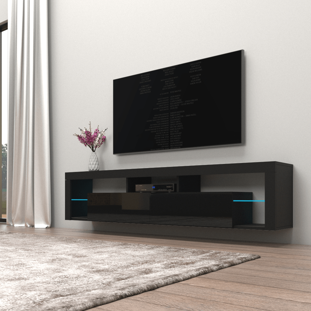 Milano 200 Wall Mounted Floating 79" TV Stand - Meble Furniture