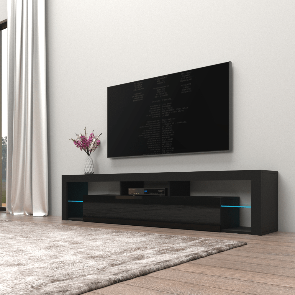 Milano 200 Wall Mounted Floating 79" TV Stand - Meble Furniture