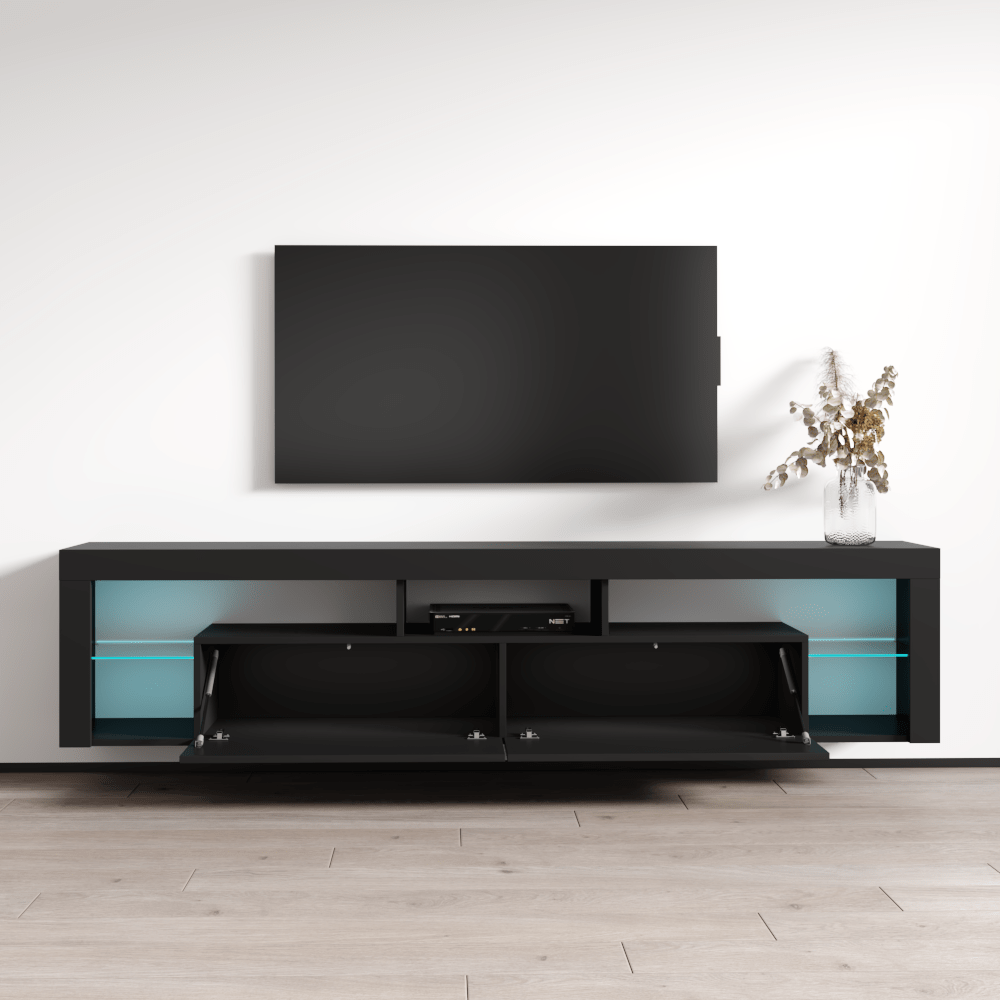 Milano 200 Wall Mounted Floating 79" TV Stand - Meble Furniture