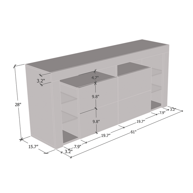 Minelli 61" TV Stand - Meble Furniture