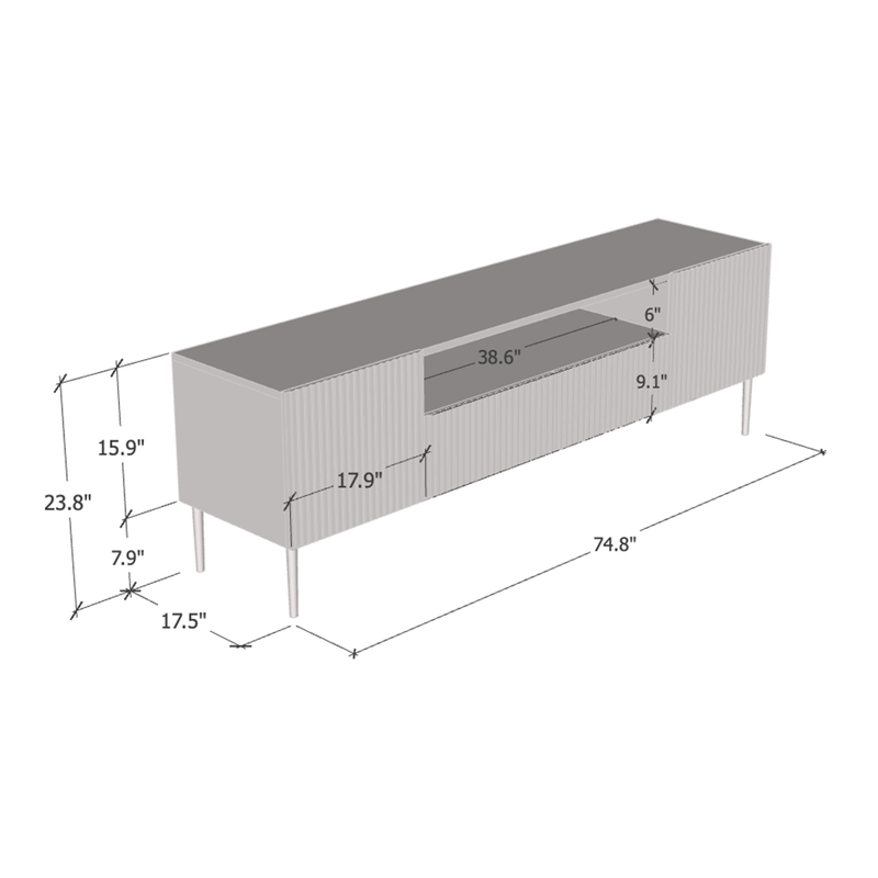 Nicole 75" TV Stand - Meble Furniture