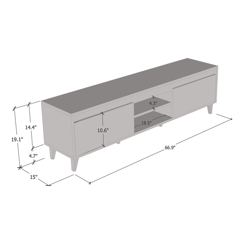 Nord II 67" TV Stand - Meble Furniture