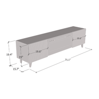 Pafos BL-EF 71" Electric Fireplace TV Stand - Meble Furniture