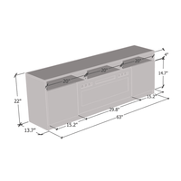 Reno 05 Electric Fireplace 63" TV Stand - Meble Furniture