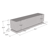 Shu WH-EF Electric Fireplace 71" TV Stand - Meble Furniture