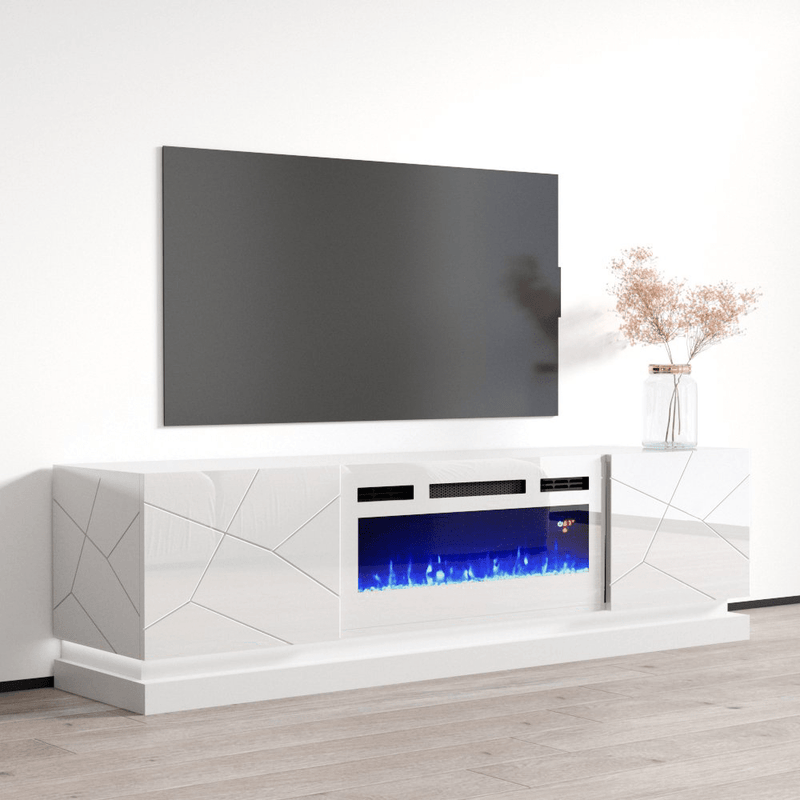Shu WH-EF Electric Fireplace 71" TV Stand - Meble Furniture