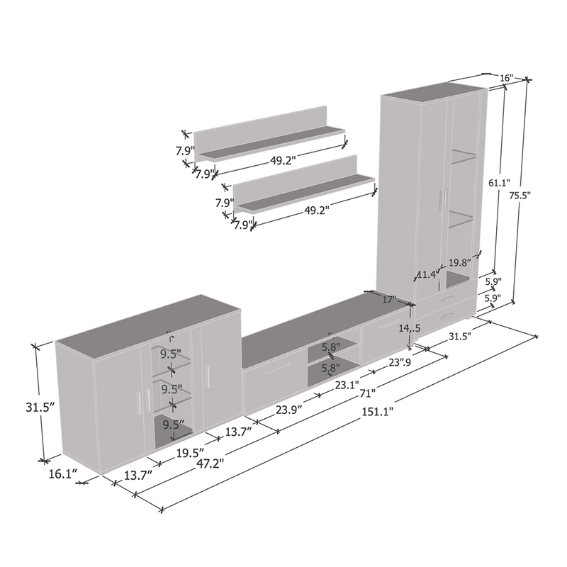 Soho 9 Entertainment Center - Meble Furniture