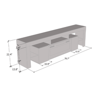 Soleo BL-EF Electric Fireplace 79" TV Stand - Meble Furniture