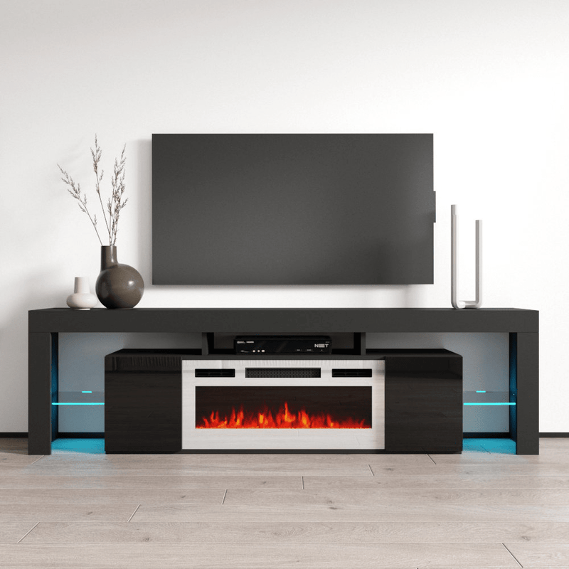 Soleo WH-EF Electric Fireplace 79" TV Stand - Meble Furniture