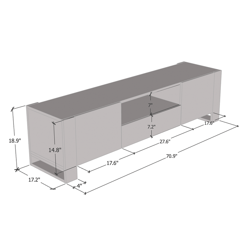 Woody 71" TV Stand - Meble Furniture