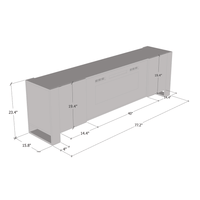 Woody WH-EF Electric Fireplace 77" TV Stand - Meble Furniture
