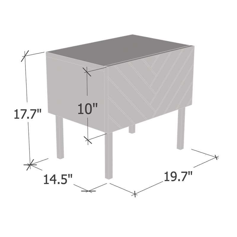 Gala 04 20" Nightstand - Meble Furniture