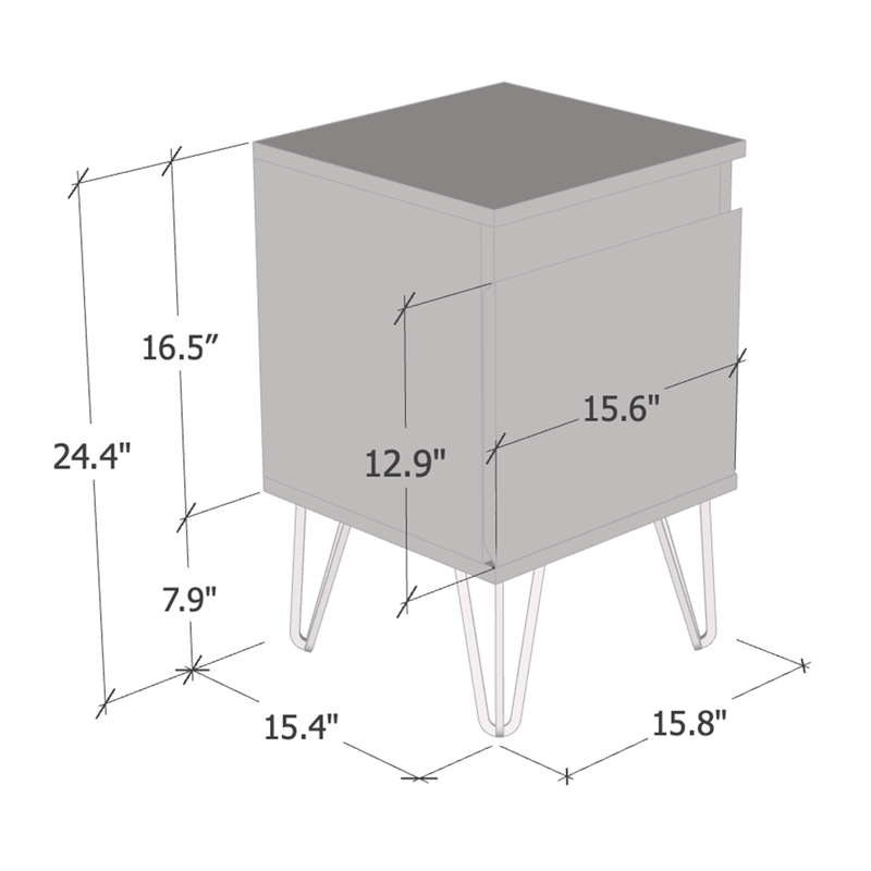 Zlad 16" Nightstand - Meble Furniture