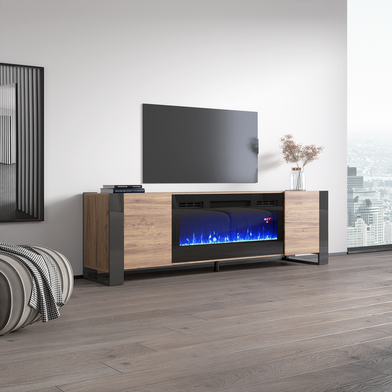 Woody BL-EF Fireplace TV Stand - Meble Furniture