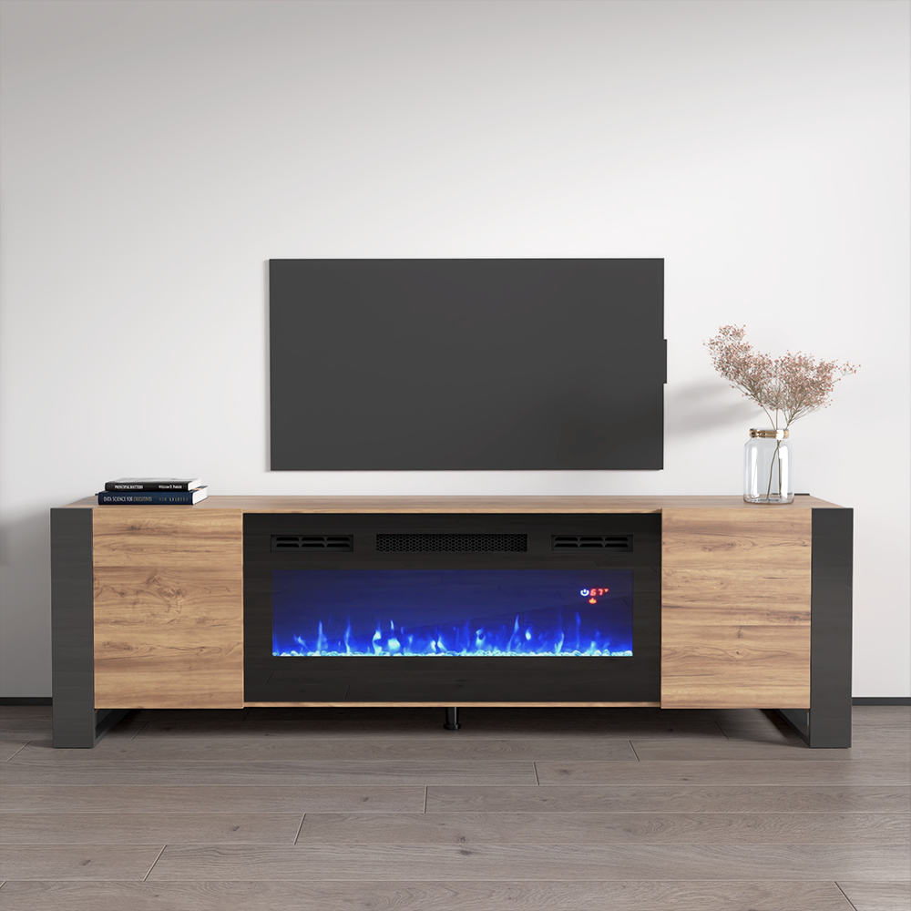 Woody BL-EF Fireplace TV Stand – Meble Furniture