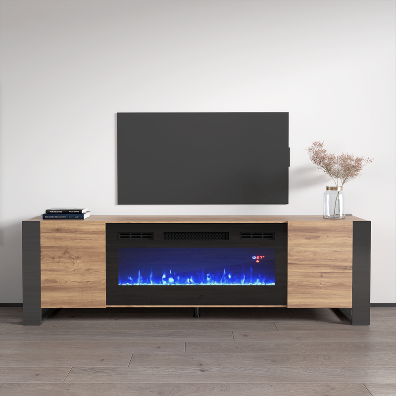 Woody BL-EF Fireplace TV Stand - Meble Furniture
