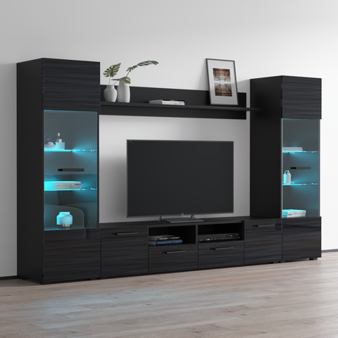 Sleek entertainment center deals