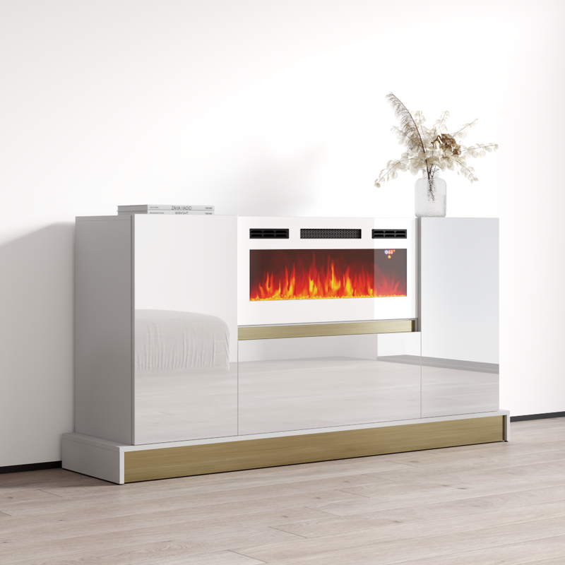 Mercado 01 WH-EF Fireplace Sideboard - Meble Furniture