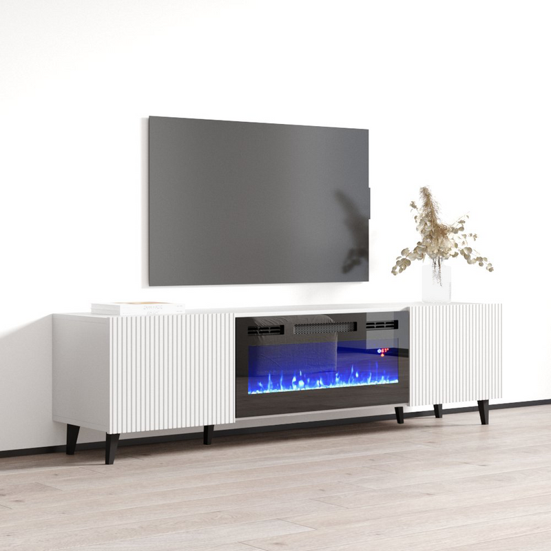 Pafos BL-EF Fireplace TV Stand - Meble Furniture
