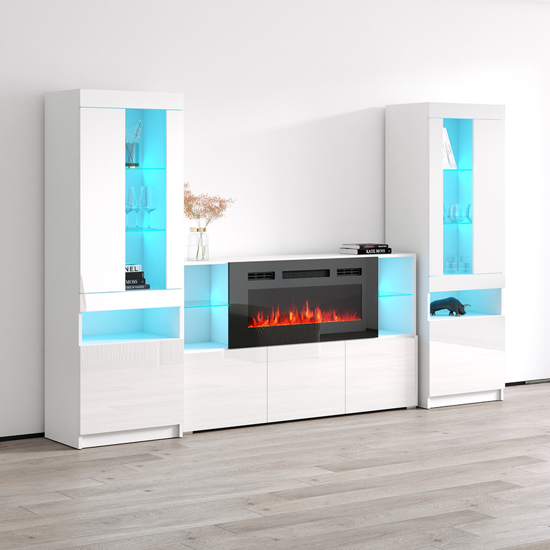 Komi 03 Fireplace Entertainment Center - Meble Furniture