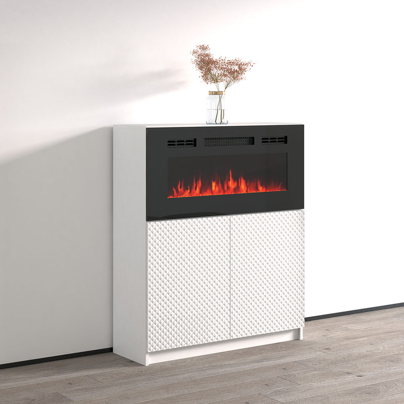 Carla 01 BL-EF Fireplace Sideboard - Meble Furniture