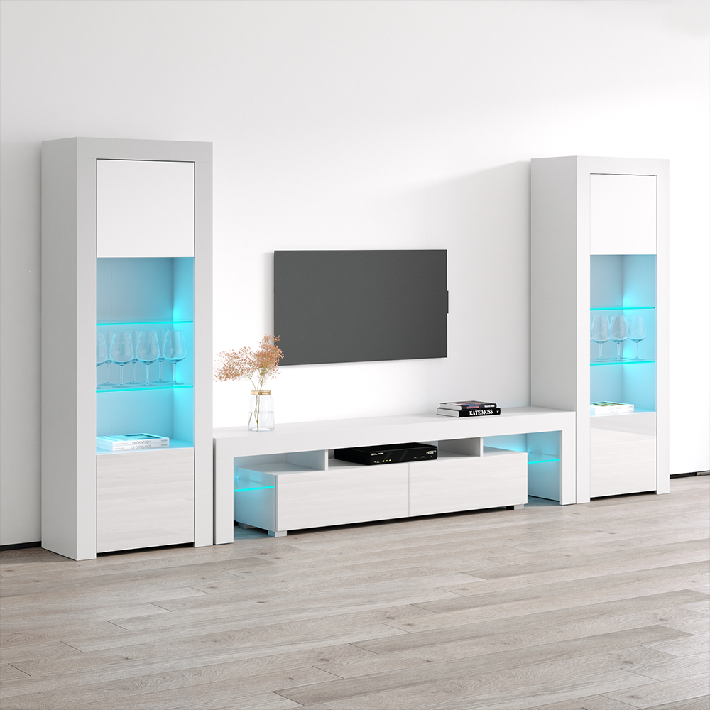Milano 200-BK-BK Entertainment Center - Meble Furniture