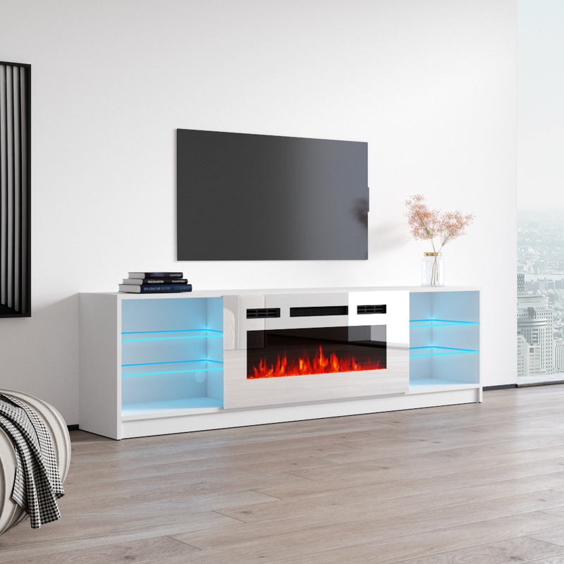 Boston WH01 Fireplace TV Stand - Meble Furniture