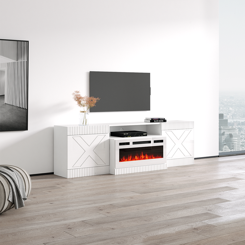 Excelente WH-01 Fireplace TV Stand - Meble Furniture